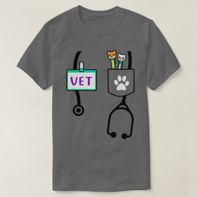 Kids Veterinarian Costume Gift Boys Girls Kids Ani T-Shirt (Design vorne)
