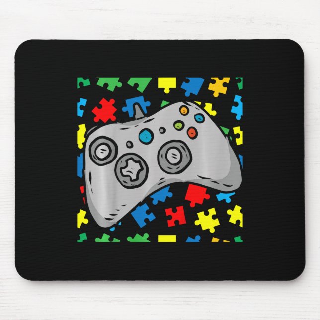 Kids Video-Game Controller Autismus Awareness Puzz Mousepad (Vorne)