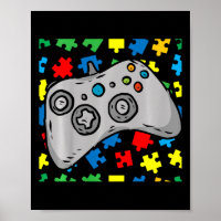 Kids Video-Game Controller Autismus Awareness Puzz