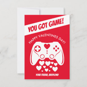 Kids Video Game Valentinstag Card