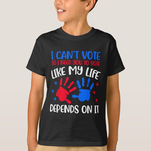 Kids Voting Shirt I Can't Vote Future Voters Girls (Vorderseite)