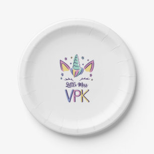 Kids VPK Mädchen Erster Tag Little Miss VPK T-Shir Pappteller