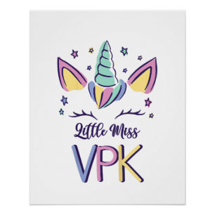 Kids VPK Mädchen Erster Tag Little Miss VPK T-Shir Poster