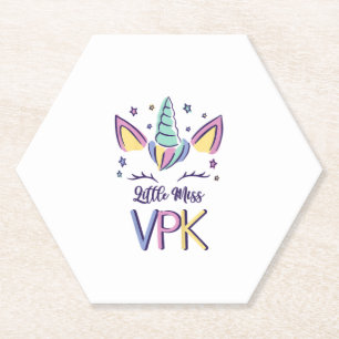 Kids VPK Mädchen Erster Tag Little Miss VPK T-Shir Untersetzer