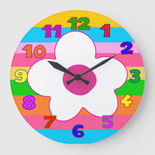 kids wall clock,kids room,girls room große wanduhr