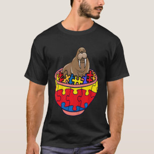 Kids Walross Puzzleteil Autismus-Bewusstsein Süßes T-Shirt