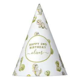 Kids Watercolor Dinosaurier Geburtstagsparty Partyhütchen