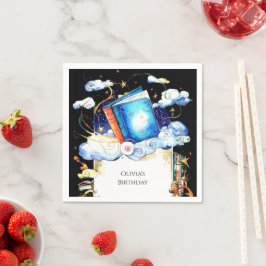 Kids Watercolor Fun Storybook Geburtstag Serviette