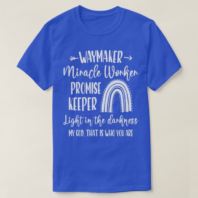 Kids Waymaker Miracle Worker Rainbow, Christlich - T-Shirt (Design vorne)