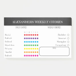 Kids Weekly Chores Post-It Notes Post-it Klebezettel