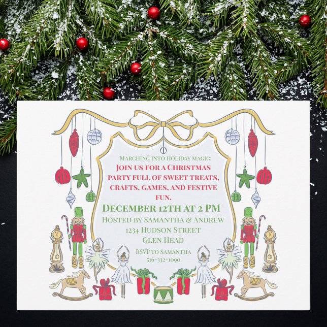 Kids Weihnachten Party Einladung Ballerina Soldier (Von Creator hochgeladen)