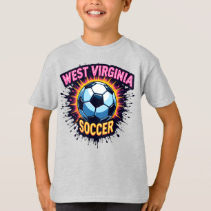 Kids West Virginia Soccer T - Shirt - WV Pride