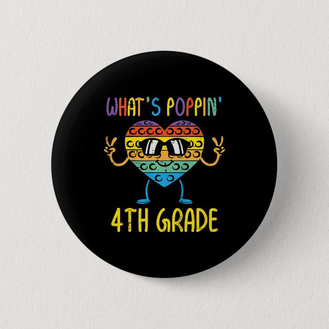 Kids Whats Poppin 4. Klasse Herz Fidget Pop It Fi Button (Vorderseite)