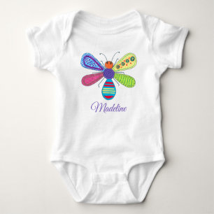 Kid's Whimsical Bug Art Liebe Schöne Insekten Baby Strampler