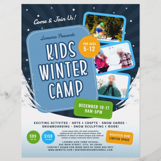 Kids Winter Camp Marketing Event Flyer (Vorne)