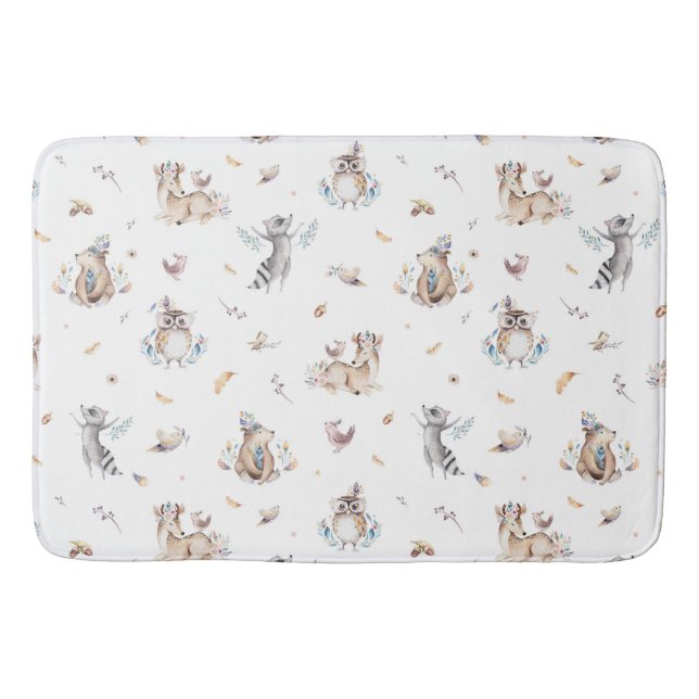 Kids Woodland Animal Bath Mat Badematte (Vorderseite)