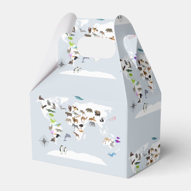 Kids World Map Animes Geschenkschachtel (Vorderseite)