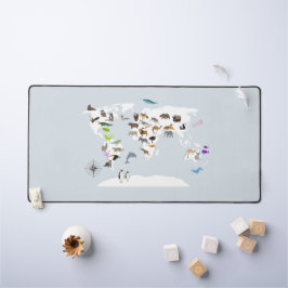 Kids World Map Animes Schreibtischunterlage