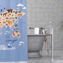 Kids World Map Niedlich Whimsical Modern