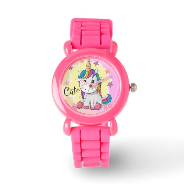 kids wristwatch unicorn design armbanduhr (Vorderseite)