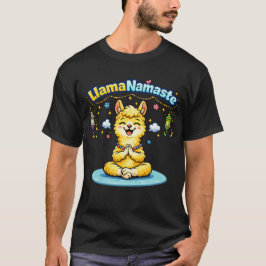 Kids Yoga Namaste Cute Cartoon T-Shirt Design