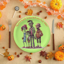 Kids Zombie Familie Halloween Papierplatte Pappteller