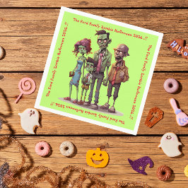 Kids Zombie Family Halloween-Party Serviette