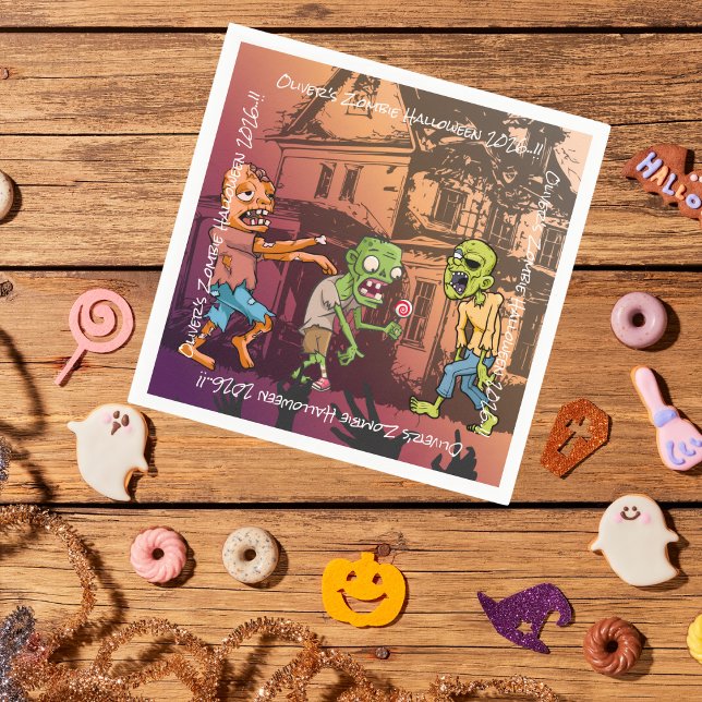 Kids Zombie Halloween-Party Serviette (Zombie Halloween Party Napkins)