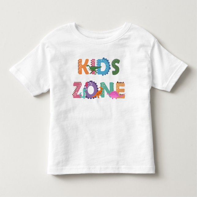 Kids Zone Dinosaurier Kleinkind T-shirt (Vorderseite)