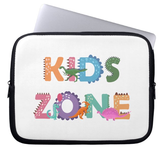 Kids Zone Dinosaurier Laptopschutzhülle (Vorderseite)