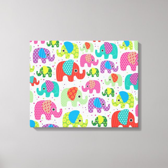 Kids Zuhause Deko Elefantenindia Leinwand (Vorderseite)