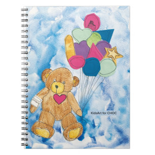 KidsArt für CHOC - Bär mit Balloons Notebook Notizblock