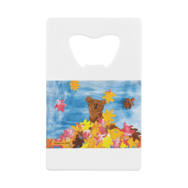KidsArt für CHOC - Herbstlaub Bär Geldbeutel Flaschenöffner (Vorderseite)