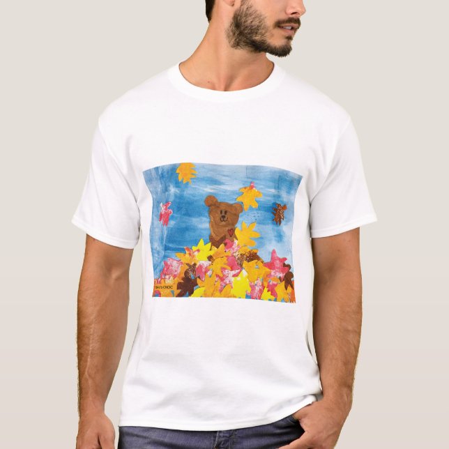 KidsArt für CHOC - Herbstlaub Bär T-Shirt (Vorderseite)