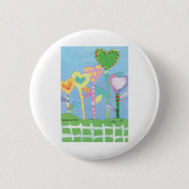 KidsArt für CHOC - Herzen mit Picketzaun Button