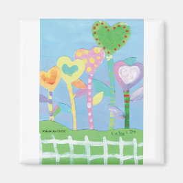 KidsArt für CHOC - Herzen mit Picketzaun Magnet