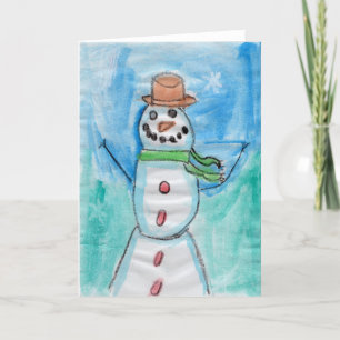 KidsArt für CHOC - Snowman Happiness Dankeskarte