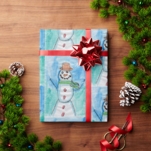 KidsArt für CHOC - Snowman Happiness Geschenkpapier