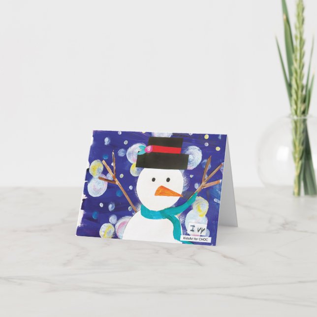 KidsArt für CHOC - Winter Snowman Card Karte (Vorderseite)