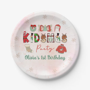 Kidsmas Winter Weihnachtsfeiern Geburtstagsplatte Pappteller