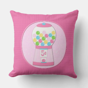 Kids's rosa Bubblegum Maschine Kissen Kissen