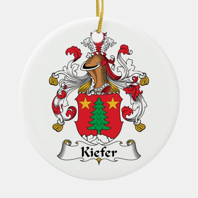 Kiefer Familienwappen Keramik Ornament (Vorne)