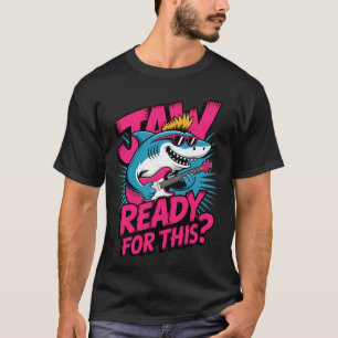 Kiefer Fertig mit diesem Hai Gitarre Cool T-Shirt