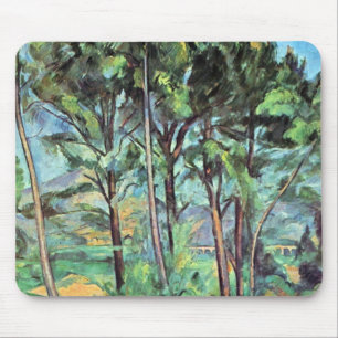 Kiefer mit Viadukt von Paul Cezanne, Vintage Art Mousepad