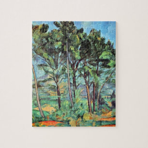 Kiefer mit Viadukt von Paul Cezanne, Vintage Art Puzzle