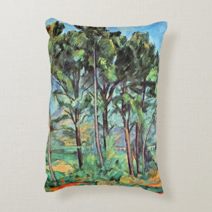 Kiefer mit Viadukt von Paul Cezanne, Vintage-Kunst Dekokissen