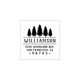 Kieferbaum-Typografie-Rücksendeadresse Gummistempel