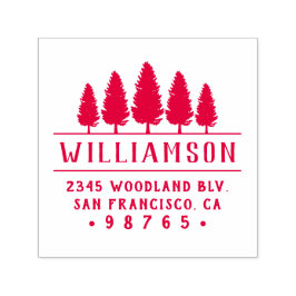 Kieferbaum-Typografie-Rücksendeadresse Permastempel