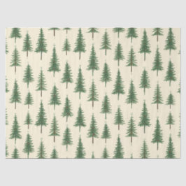 Kieferbäume Beige Aquarell Weihnachten Feiertag Seidenpapier