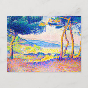 Kiefern am Ufer von Henri Edmond Cross Postkarte